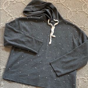 Zara Grey Pearl Hoodie